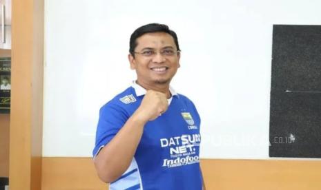 Salah satu bobotoh Persib dan juga Wakil Rakyat di DPRD Jabar Tedy Rusmawan