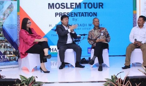 Salah satu diskusi yang digelar di ajang Islamic Tourism Expo (ITE) 2017, Kota Kasablanka, Selasa (10/10). Pameran tersebut akan berlangsung hingga Kamis (12/10).