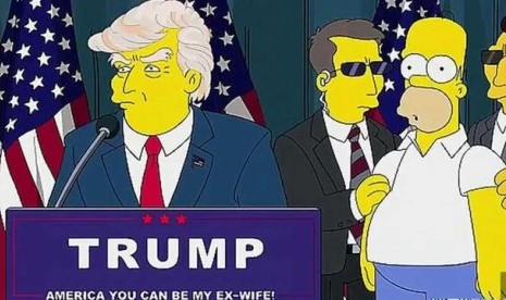 Salah satu episode The Simpsons yang bercerita tentang Presiden Donald Trump.