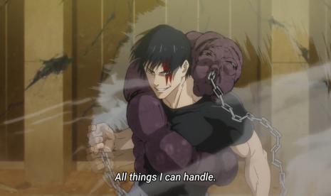   Salah satu karakter dalam anime Jujutsu Kaisen 2, Toji Fushiguro.