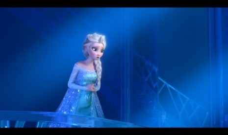 Salah satu karakter putri dalam film animasi Disney, Elsa.