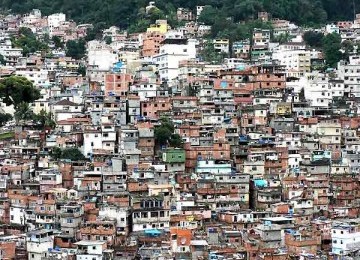 Salah satu kawasan kumuh di Rio de Janeiro, Brazil.