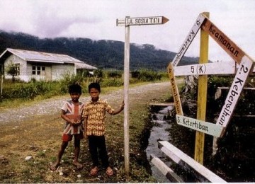 Salah satu kawasan transmigrasi di Indonesia timur.