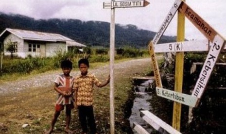 Salah satu kawasan transmigrasi di Indonesia timur.