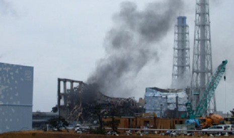 Salah satu kebocoran di reaktor nuklir Fukushima Jepang