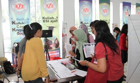 Salah satu kegiatan Career Fair Day yang digelar rutin oleh BSI setiap tahun.