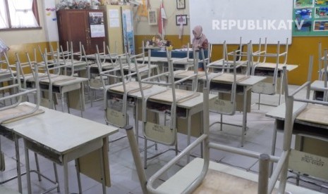 Salah satu kelas di SDN 1 Pekanbaru, Riau.