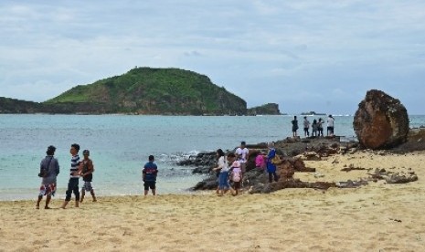 Salah satu pantai yang masuk kawasan ekonomi khusus Mandalika, Lombok Tengah.