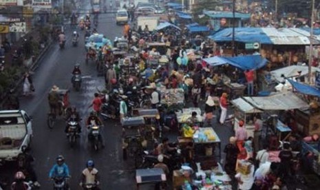 Salah satu pasar tradisional di Kota Solo.