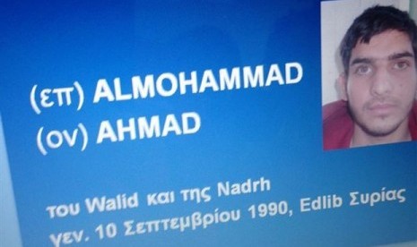 Salah satu pelaku bom bunuh diri dalam serangan Paris Jumat pekan lalu teridentifikasi bernama Almohammad Ahmad.