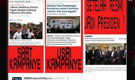 Salah satu postingan di twitter yang mengkritik sikap pemerintah menolak pendirian kantor Hamas