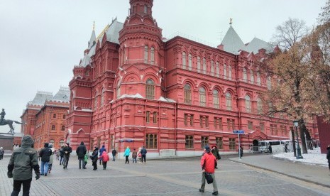 Salah satu sudut kompleks Kremlin Moskow, Rusia