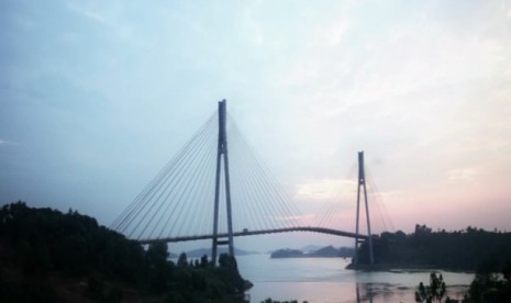 Salah satu sudut kota Batam, Kepulauan Riau. Tingkat hunian hotel di kota Batam meningkat jelang akhir tahun.