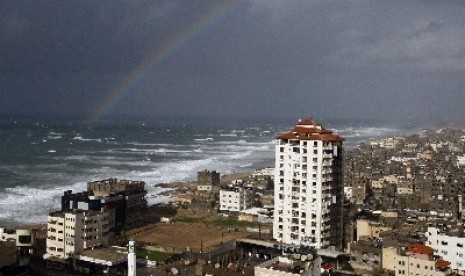 Salah satu sudut Kota Gaza di Palestina.