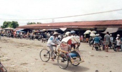 Salah satu sudut kota Timika, Papua.