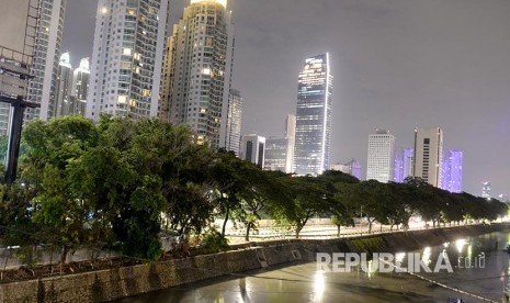 One of the city parks in Jakarta, Indonesia.