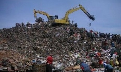 Salah satu Tempat Pembuangan Akhir (TPA) sampah di kawasan Jakarta.