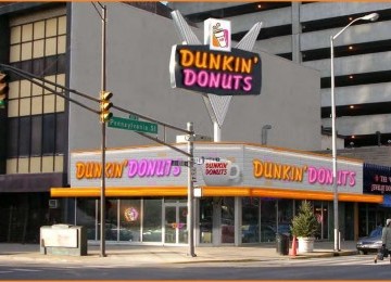 Salah satu toko Dunkin Donuts di Jalan Pennsylvania, AS 