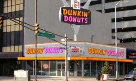 Salah satu toko Dunkin Donuts di Jalan Pennsylvania, AS 