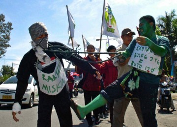 Salah satu aksi protes yang digelar KAMMI