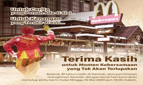 Salam perpisahan gerai McDonald