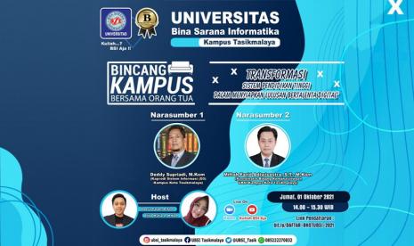 Sambut mahasiswa baru (maba), Universitas BSI (Bina Sarana Informatika) kampus Tasikmalaya, akan mengadakan kegiatan Bincang Kampus Bersama Orang Tua (BKOT).