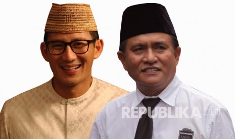 Sandiaga Uno dan Yusril Ihza Mahendra