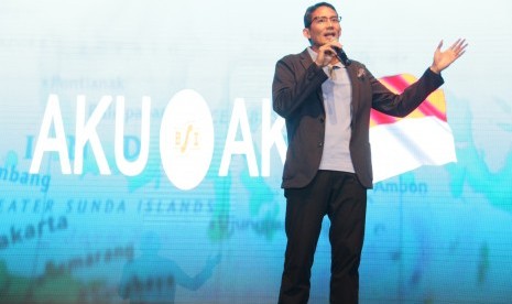 Sandiaga Uno memberikan motivasi kepada 10 ribu mahasiswa baru BSI. 