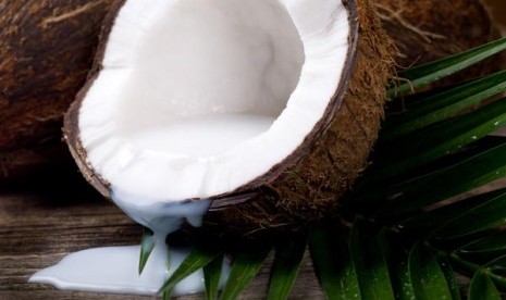 Santan kelapa. Menurut pakar kuliner Sisca Soewitomo, santan kemasan memanjakan masyarakat dalam urusan dapur.