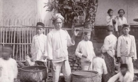 Santri dan suasana pedesaan di Banten 1910-an.