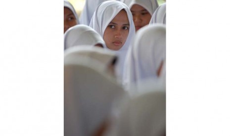 Ponpes Darunnajah Susun Protokol Menjelang New Normal. Foto: Santri wanita pondok pesantren Darunnajah (ilustrasi) 