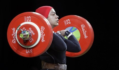 Sara Ahmed, atlet angkat berat Mesir.