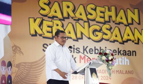 Sarasehan Kebangsaan bertajuk Sintesis Kebhinnekaan untuk Merah Putih yang digelar di Universitas Muhammadiyah Malang (UMM) pada 28 Oktober 2024. 