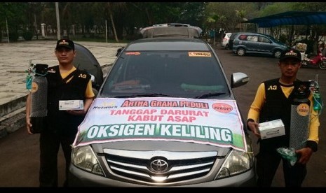 Satgas AGP Tanggap Darurat Bencana Kabut Asap siap jemput  bola mengoperasikan mobil oksigen keliling ke rumah-rumah warga yang membutuhkan.