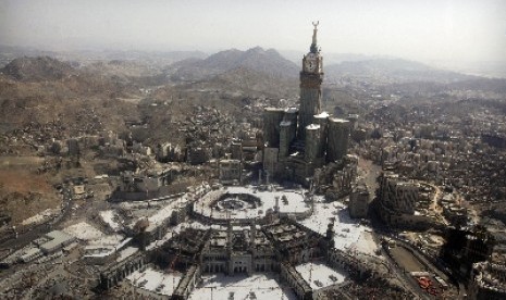 Satu sudut Kota Makkah dilihat dari udara.