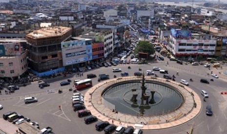 Satu sudut Kota Palembang, Sumatra Selatan.