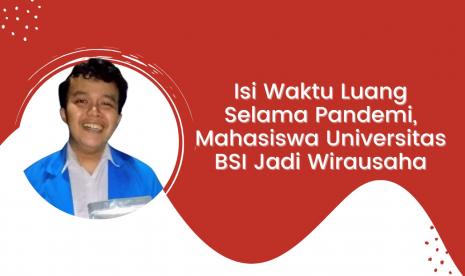 Sayyid Muhammad Rusydi, mahasiswa program studi (prodi) Sistem Informasi (SI) Universitas BSI (Bina Sarana Informatika) kampus Sukabumi, iseng mengisi waktu luangnya selama pandemi covid-19 dengan membuat usaha makanan ringan keripik pisang.