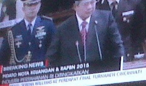 SBY on a TV screen (illustration)