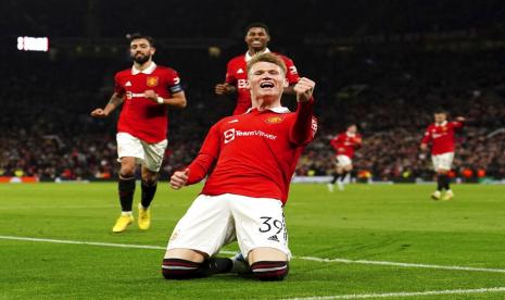 Scott McTominay menjadi penentu kemenangan Manchester United (MU) 1-0 atas tamnya Omonoia pada matchday keempat Grup E Liga Europa 2022/2023 di Stadion Old Trafford, Manchester, Jumat (14/10) dini hari WIB.