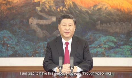  Screengrab Presiden China Xi Jinping.