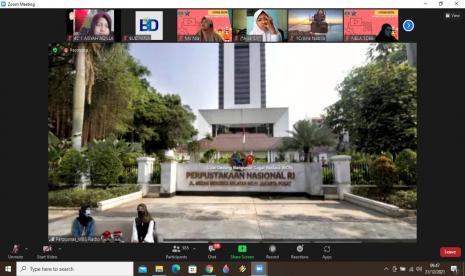 SD Bosowa Bina Insani menggandeng Perpustakaan Nasional untuk menyelenggarakan kegiatan literasi digital secara daring, Selasa (21/12).