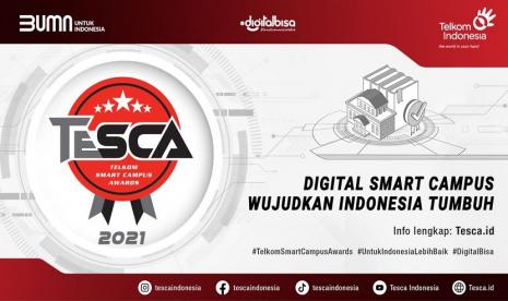 Sebagai dukungan untuk sektor pendidikan, Telkom secara resmi kembali menyelenggarakan program Telkom Smart Campus Awards (TeSCA) 2021 yang mengangkat tema Digital Smart Campus Wujudkan Indonesia Tumbuh.