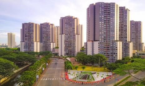 Pemandangan Apartemen Taman Rasuna di kawasan Kuningan, Jakarta Selatan.