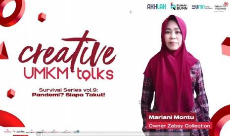 Sebagai upaya untuk mendukung pelaku ekonomi lokal untuk terus berkembang terutama melalui optimalisasi teknologi digital, Rumah BUMN di bawah pengelolaan PT Telkom Indonesia (Persero) Tbk (Telkom) kembali mengadakan kegiatan Creative UMKM Talks, serangkaian series talkshow/sharing session antar Usaha Mikro, Kecil dan Menengah (UMKM) binaan.