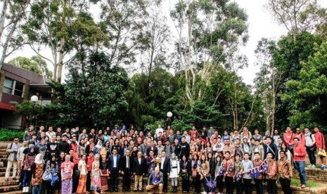   Sebagian mahasiswa Indonesia di Australia dalam salah satu kegiatan PPIA.