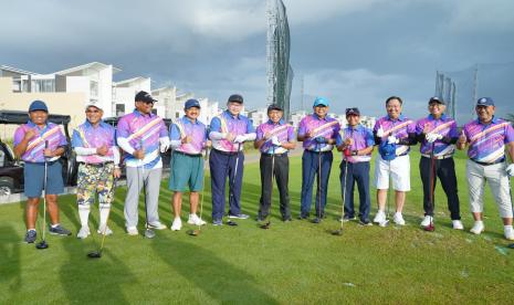 Sebanyak 144 peserta AMA Executive Golf Tournament 2023 di Sedayu Indo Golf, Pantai Indah Kapuk, Jakarta. 