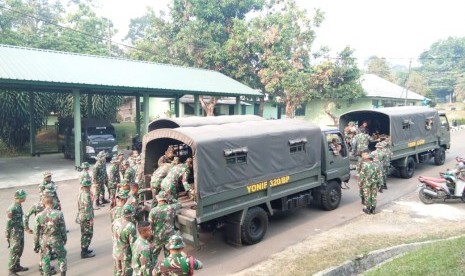 Sebanyak 2 SSK prajurit Korem 064 Maulana Yusuf Banten diterjunkan ke lokasi gempa bumi 7,4 SR.