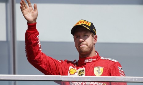 Pembalap Ferrari Sebastian Vettel