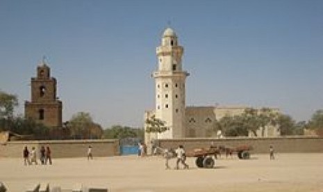 Sebuah bangunan masjid di Abeche, Republik Chad.