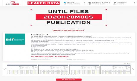 Sebuah geng ransomware LockBit mengeklaim mencuri data nasabah BSI.